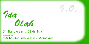 ida olah business card